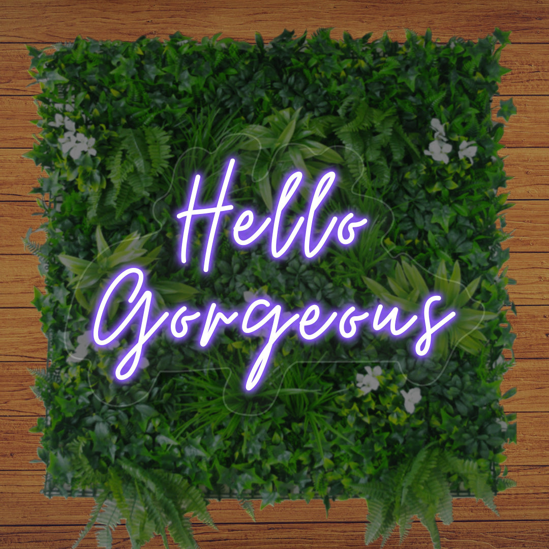 Hello Gorgeous Neon Sign | CNUS012449 | Purple