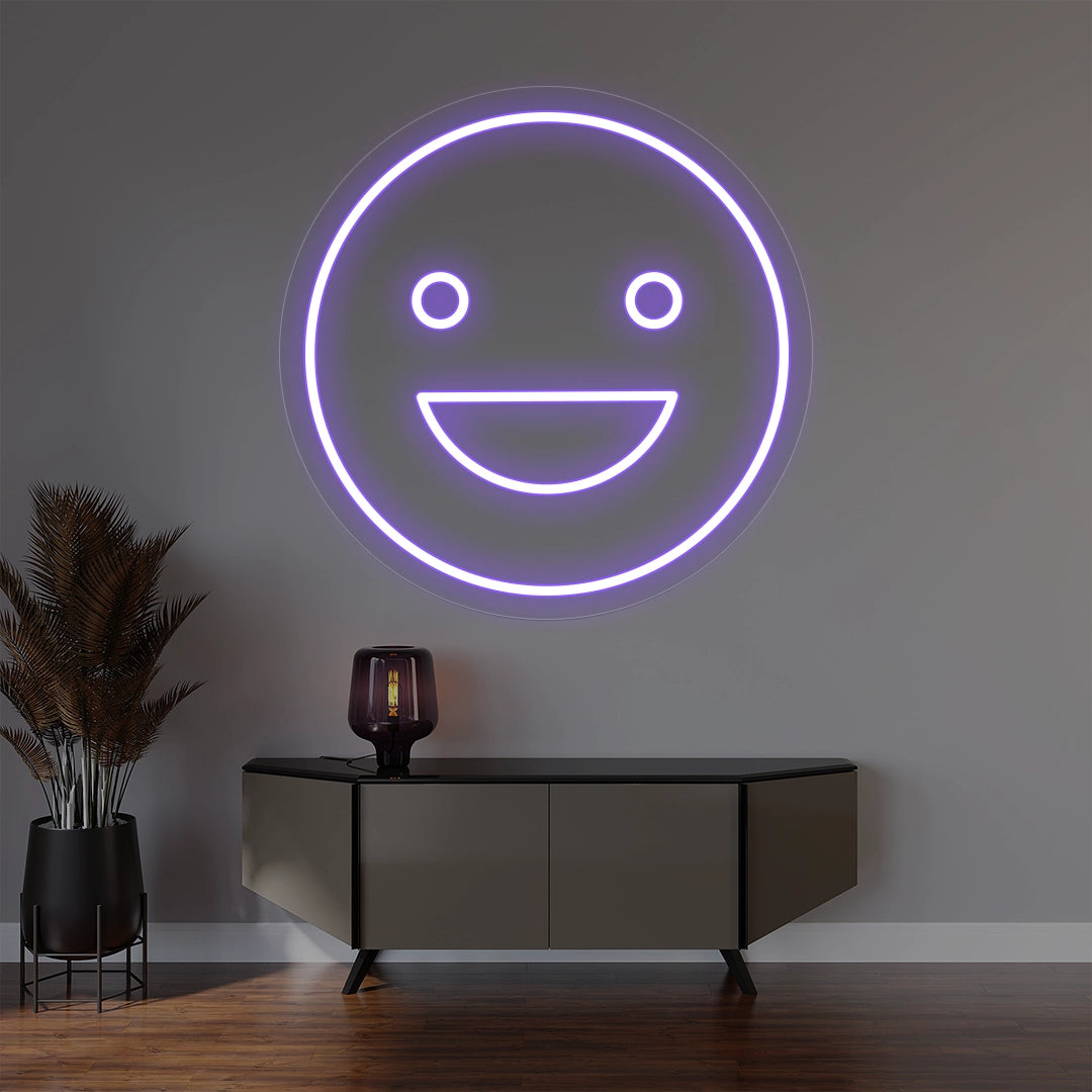 Smiling Emoji Neon Sign