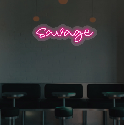 Savage Neon Sign | Pink