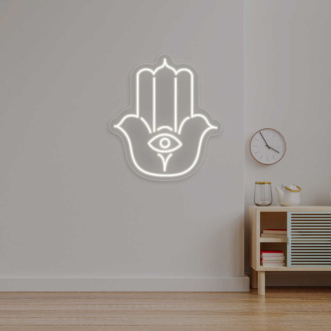 Hamsa Hand Neon Sign | CNUS016960 | White