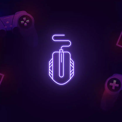 Mouse Neon Sign in purple color