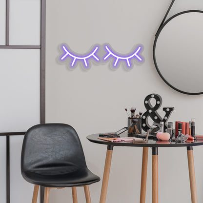 Eye Lashes Neon Sign | CNUS014322 | Purple