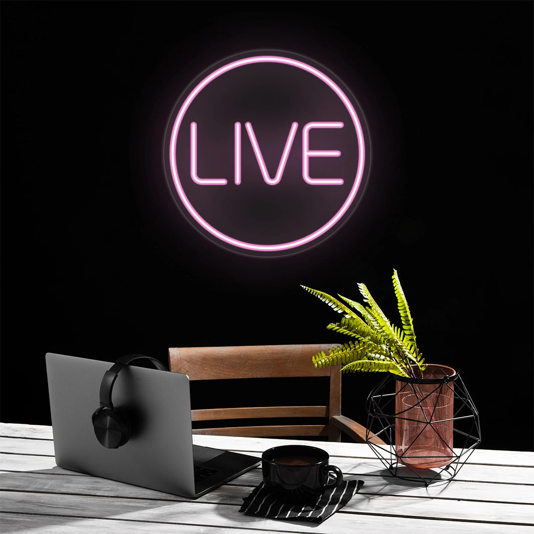 Live Neon Sign | Pink