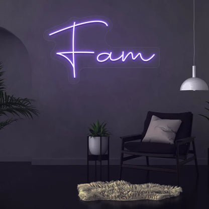 Fam Neon Sign | Purple