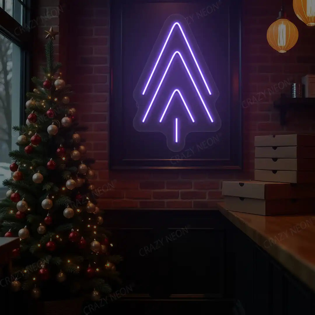 Arrow Tree Neon Sign | Purple