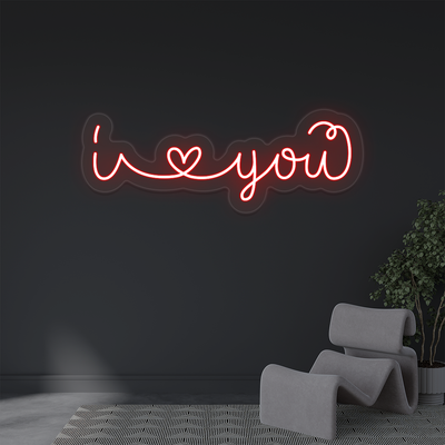 I Love You Neon Sign | Red