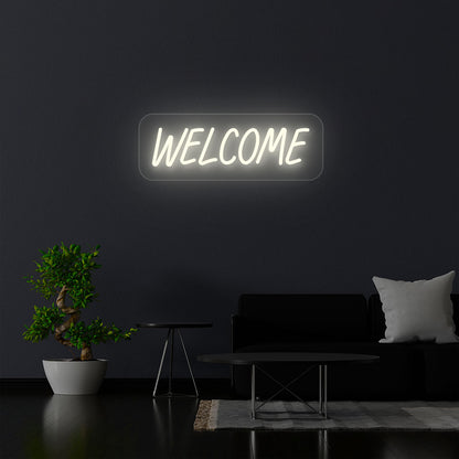 Welcome Neon Sign | Warm White 