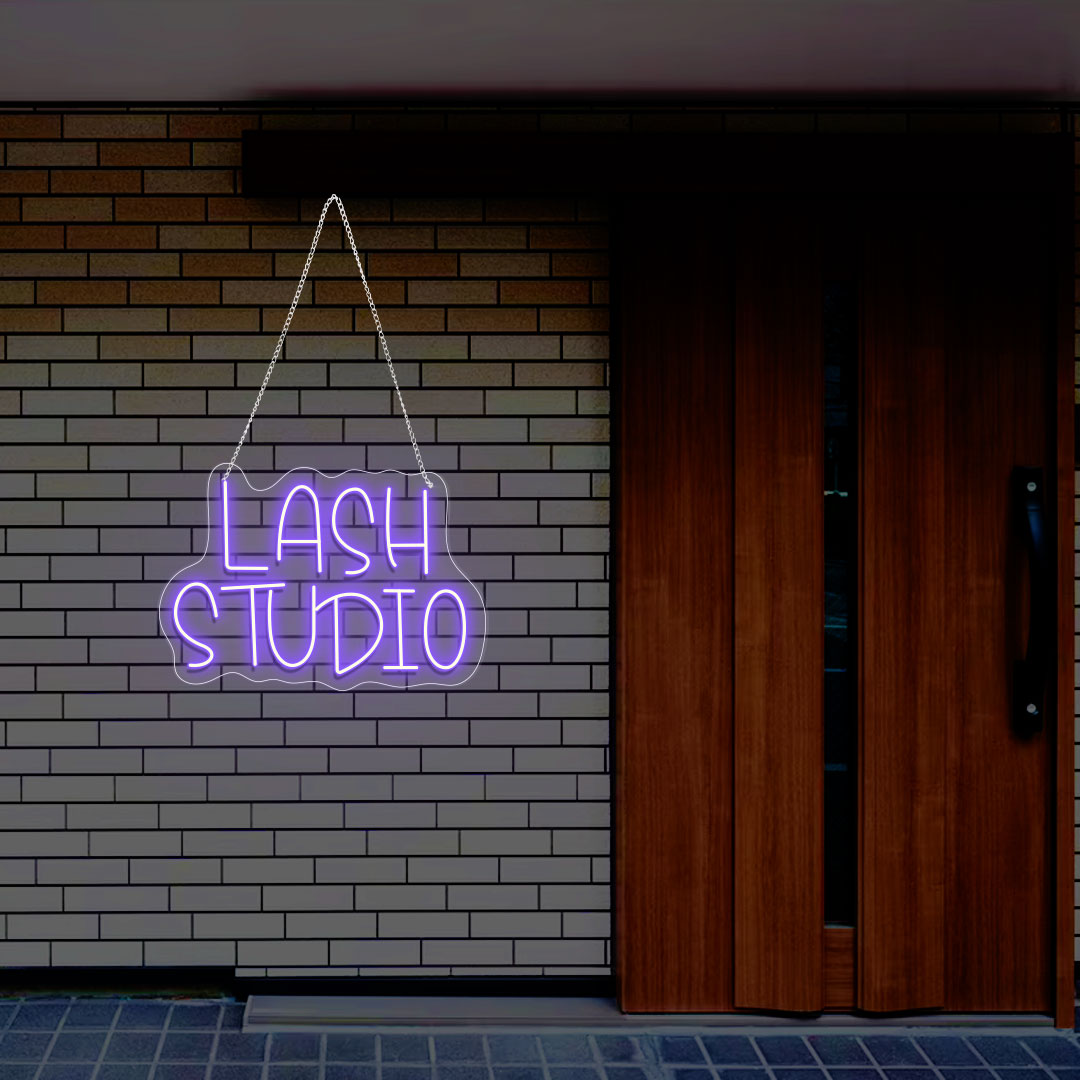 Lash Studio Text Neon Sign | CNUS013010 | Purple