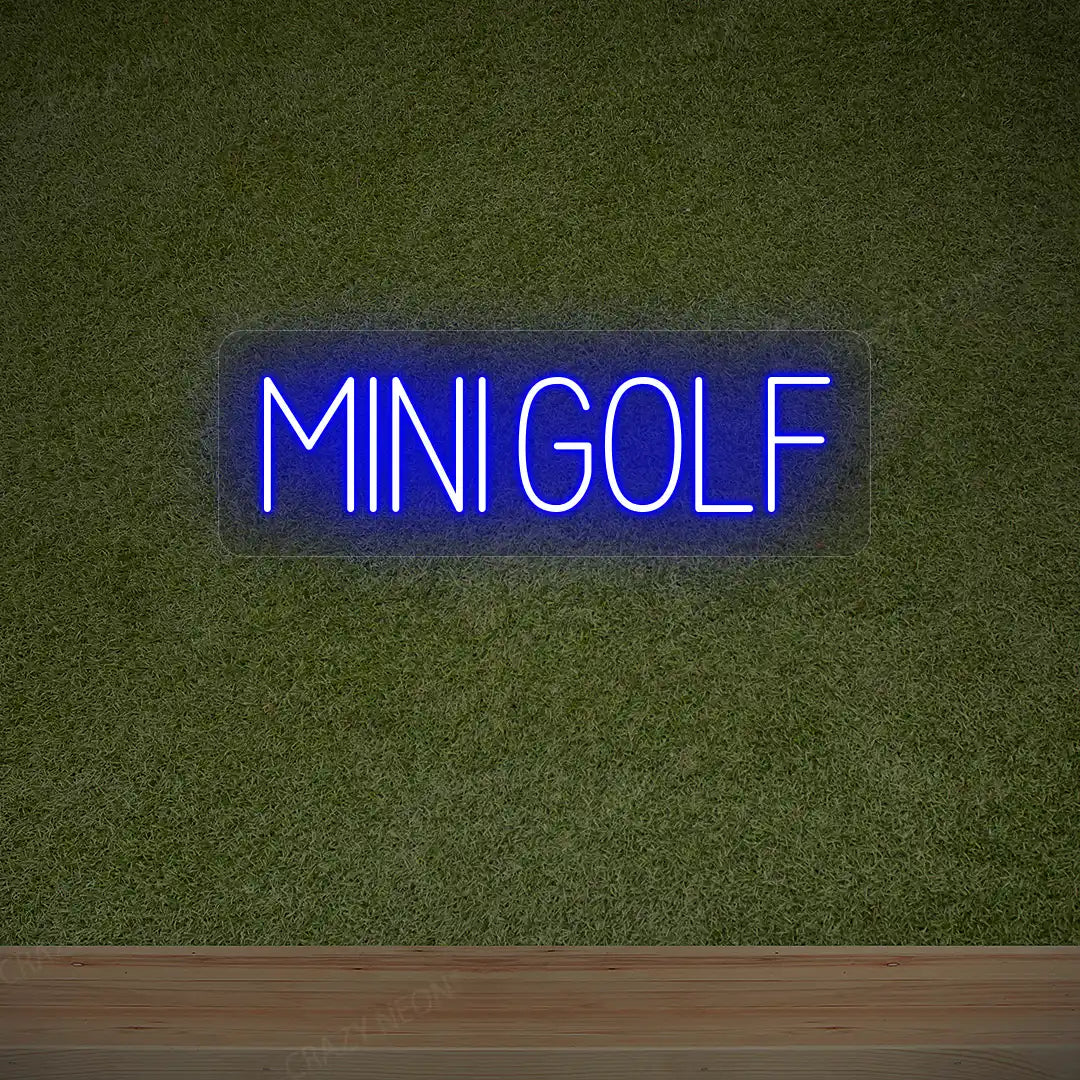 Mini Golf Neon Sign |  Blue