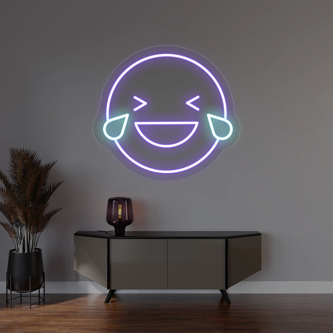 Laughing Emoji Neon Sign