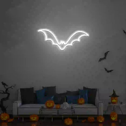 Winged Bat Neon Sign | Warmwhite