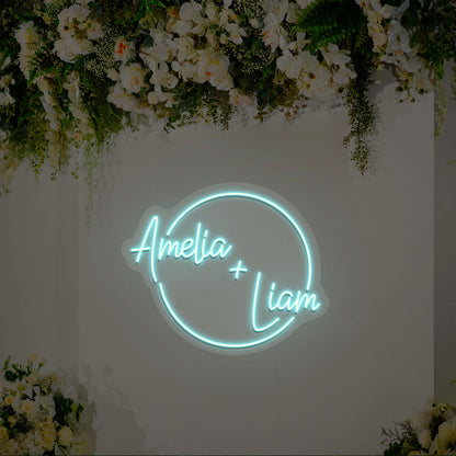 Personalized Wedding Names Neon Sign