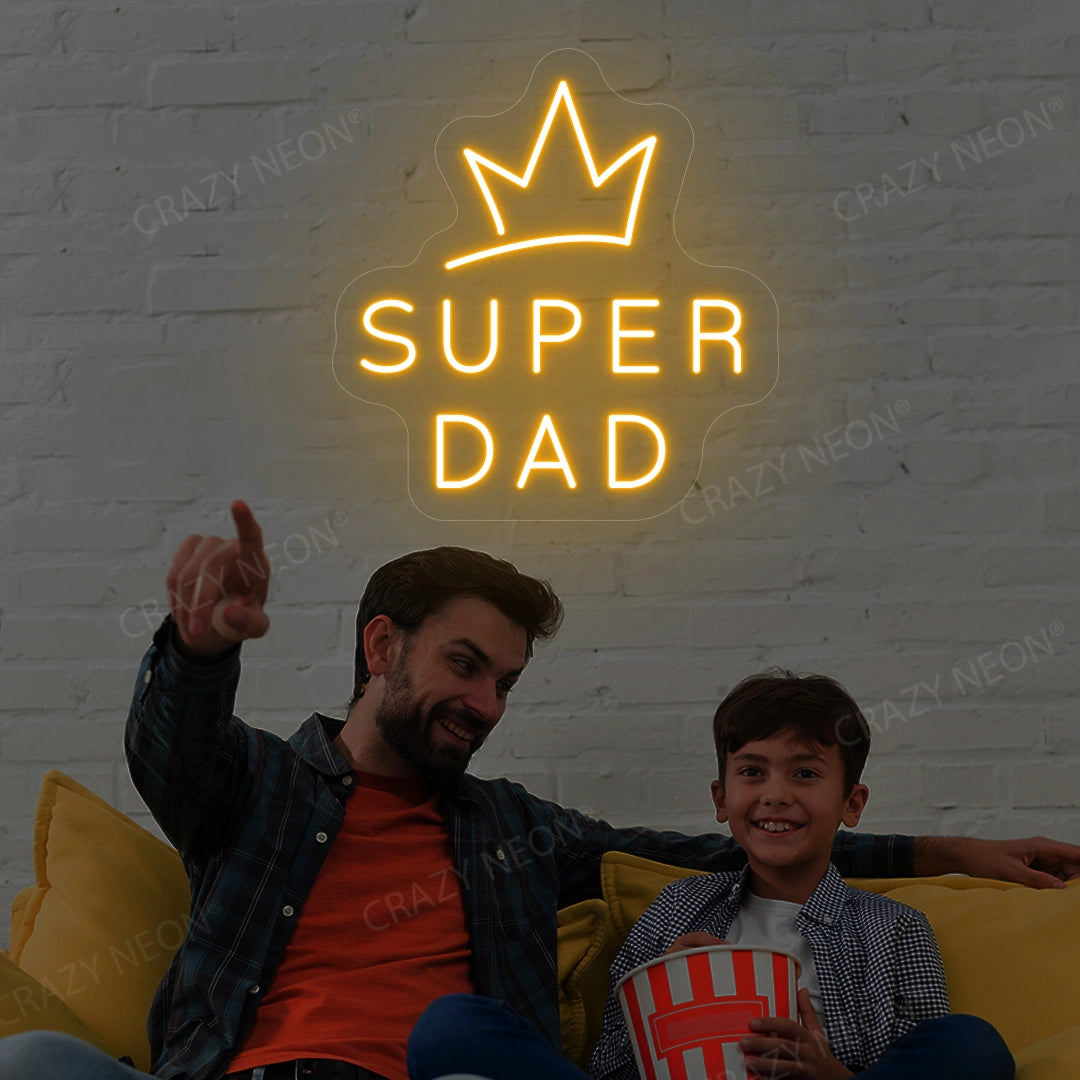 Super Dad Neon Sign | Orange