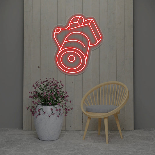 Camera Neon Sign | Red