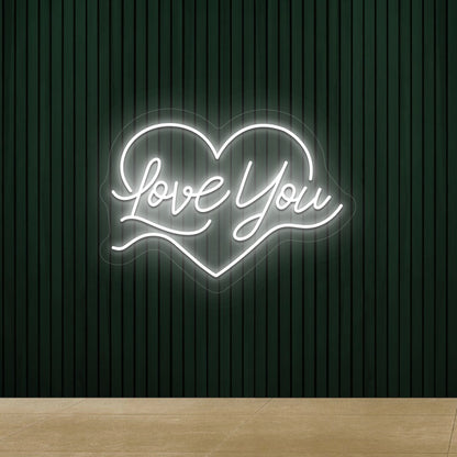 Love You Inside Heart Neon Sign