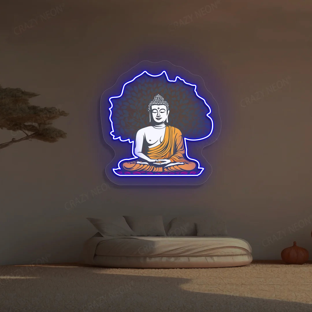 Bodhi Buddha Neon Artwork