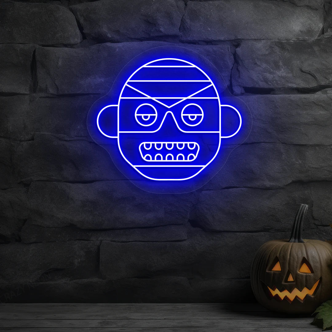 Mummy Frank Neon Sign | Blue