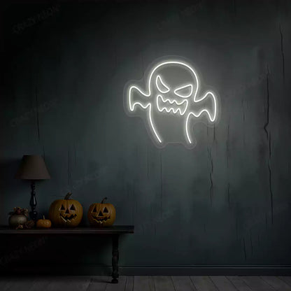 Evil Ghost Neon Sign | Warmwhite
