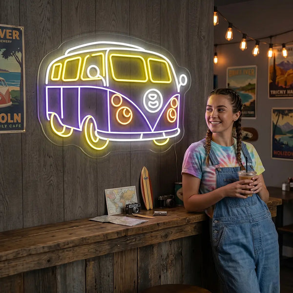 Camper Van Vintage Neon Sign