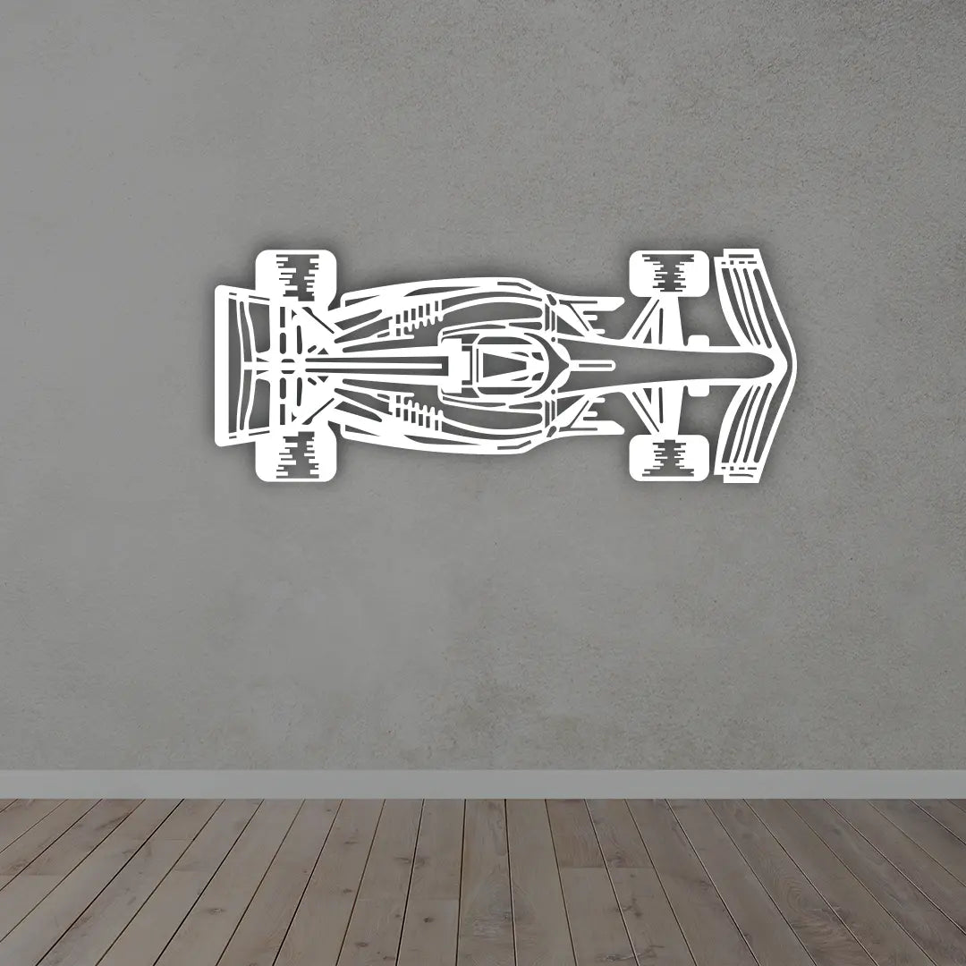 Racing Car Metal Sign