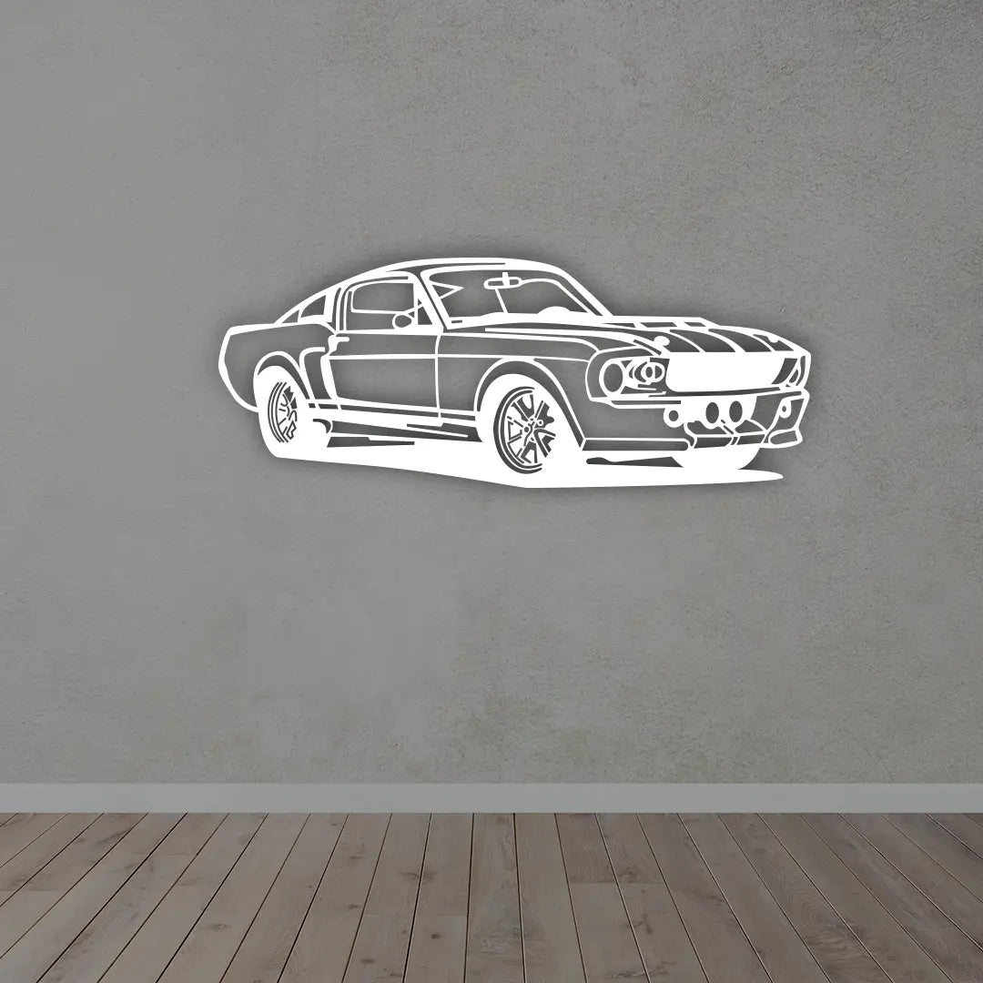 Car Metal Sign in white Color