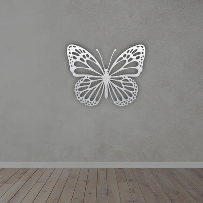 Butterfly Metal Wall Art in Silver Finish