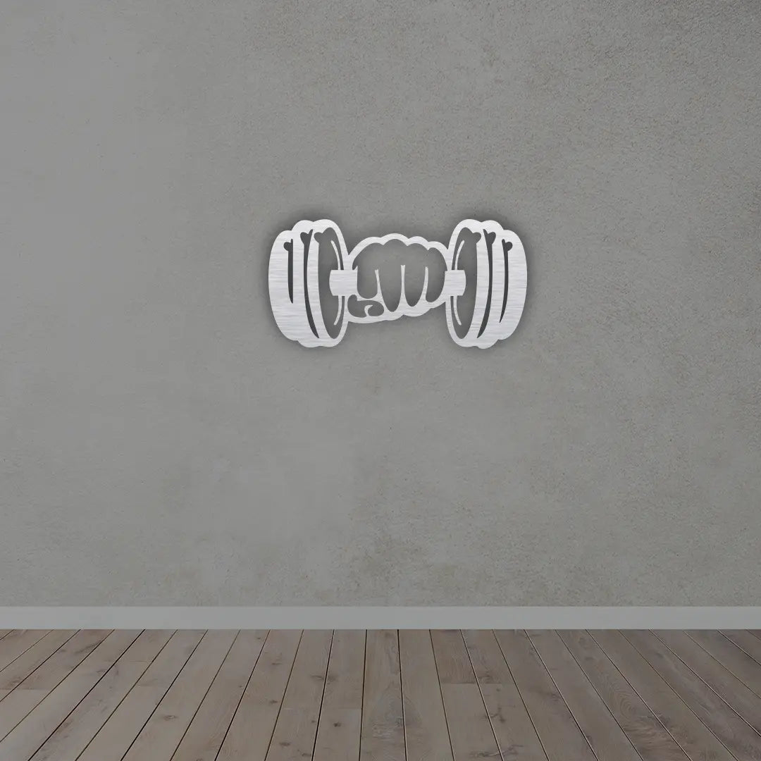 Forest Fish Metal Sign in silver finish