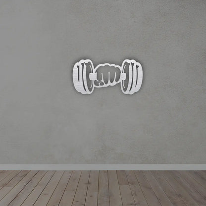 Forest Fish Metal Sign in silver finish