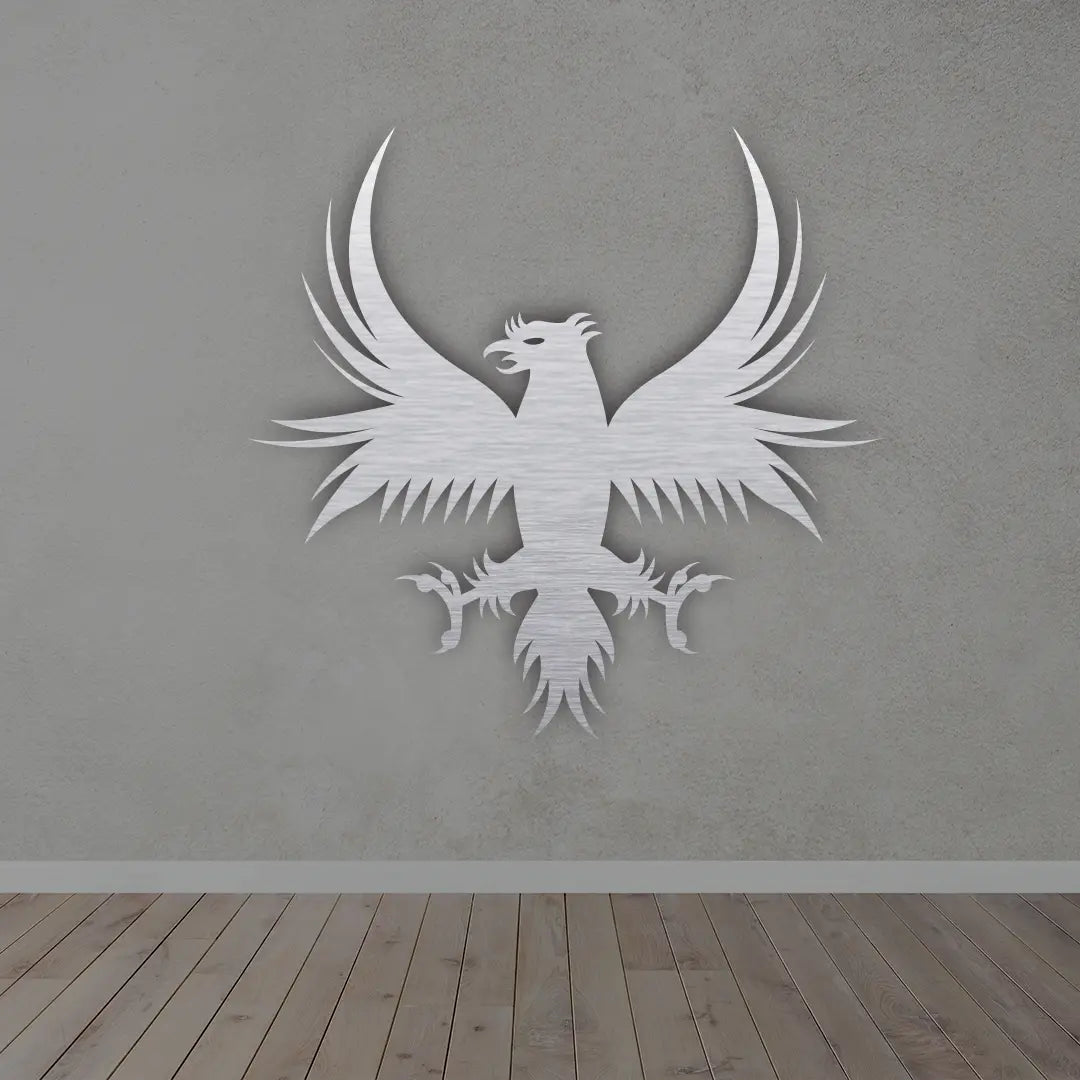 Eagle Metal Wall Art in silver colour