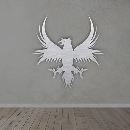 Eagle Metal Wall Art in silver colour