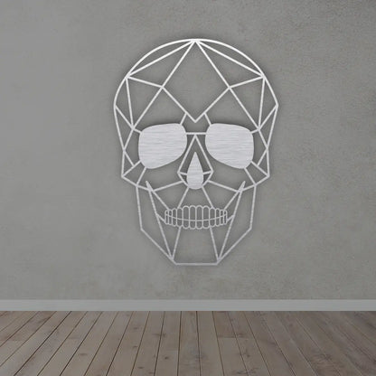 Skull Metal Wall Art in silver colour