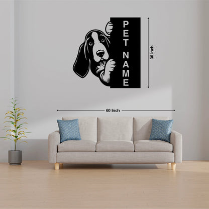 Beagle Pet Personalized Metal Monogram size 