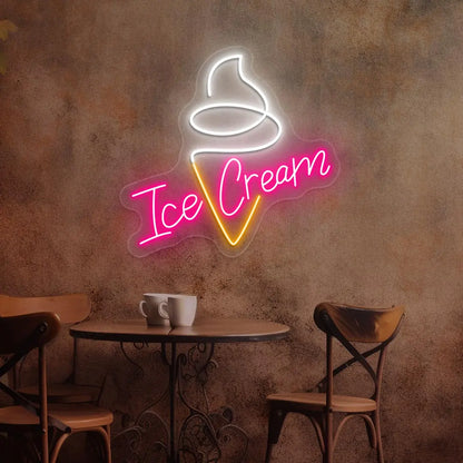 Ice Cream Neon Sign | Pink