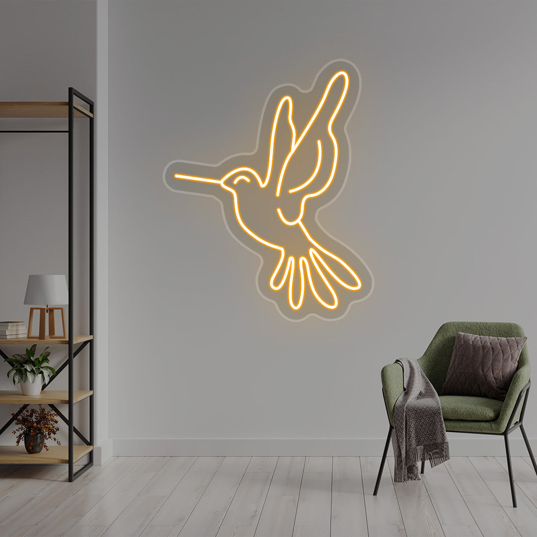 Humming Bird Neon Sign | CNUS016320 | Orange