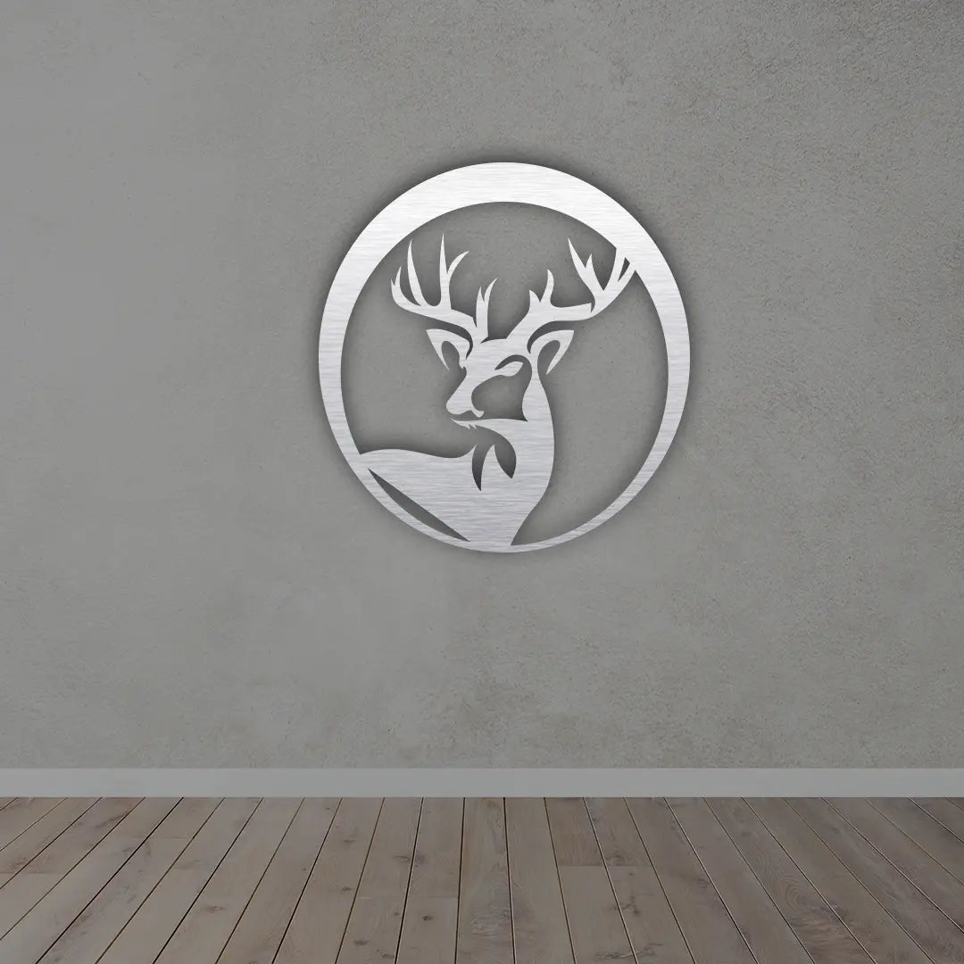 Metal Deer wall Art in silver colour 