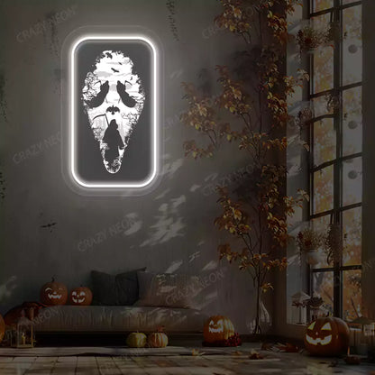 Slendrina X Reaper Illusion Neon Artwork | White