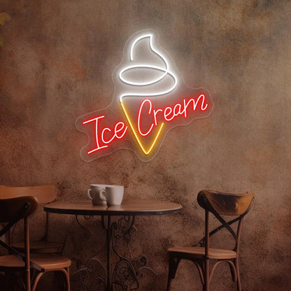 Ice Cream Neon Sign | Red