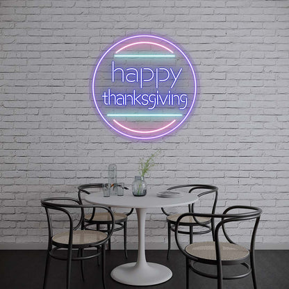 Happy Thanksgiving Day - Multicolor Neon Sign | CNUS021873