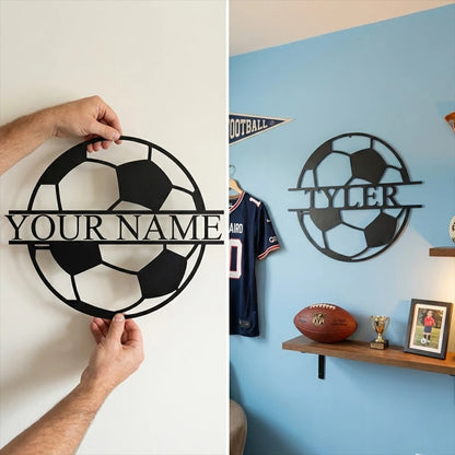 Personalized Football Metal Sign