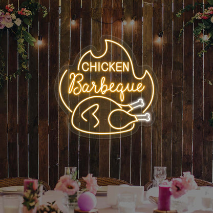 Thanksgiving Chicken Barbeque - Multicolor Neon Sign | CNUS021624