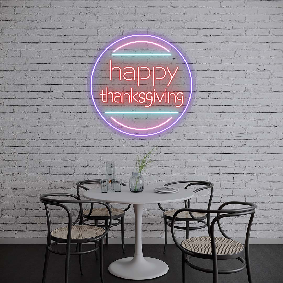 Happy Thanksgiving Day - Multicolor Neon Sign | CNUS021873