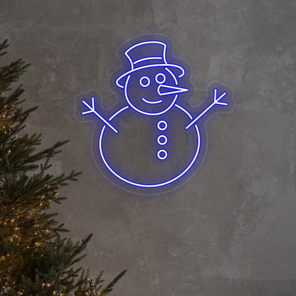 Snowman With Hat Neon Sign | CNUS023961