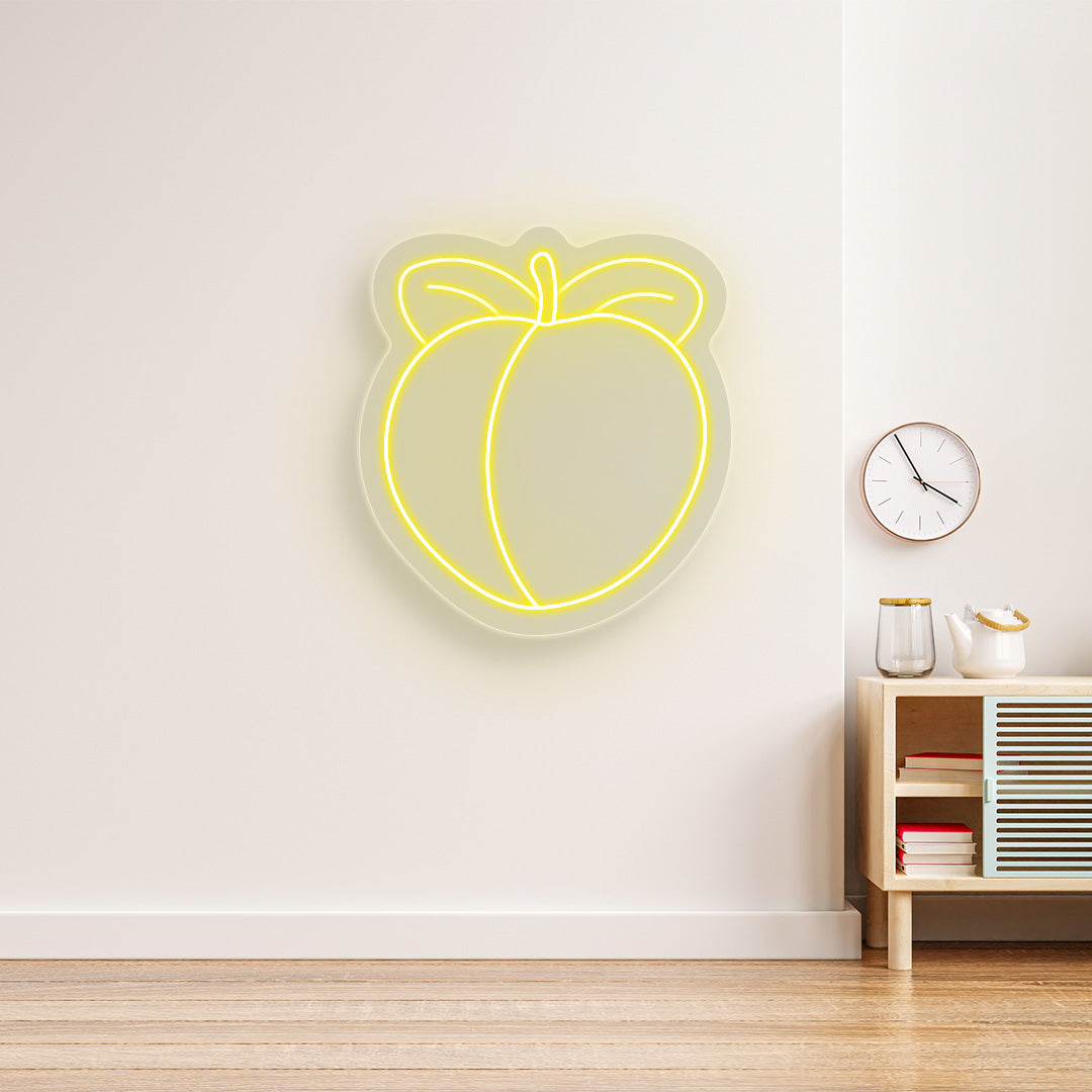 Peach Neon Sign | CNUS016880 | Yellow