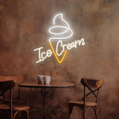 Ice Cream Neon Sign | Warmwhite