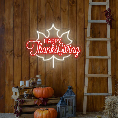 Happy Thanksgiving - Multicolor Neon Sign | CNUS021753