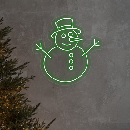 Snowman With Hat Neon Sign | CNUS023961