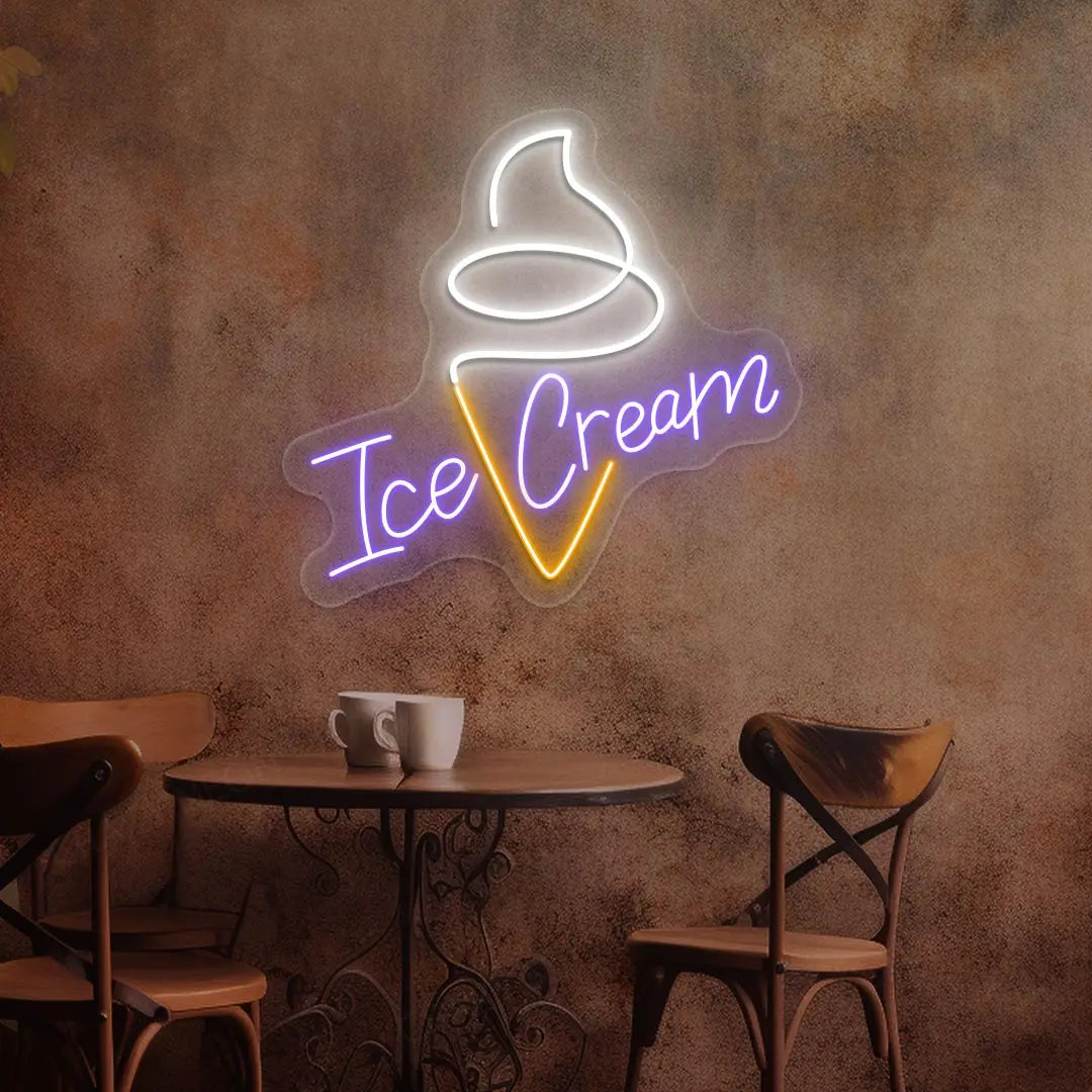 Ice Cream Neon Sign | Purple