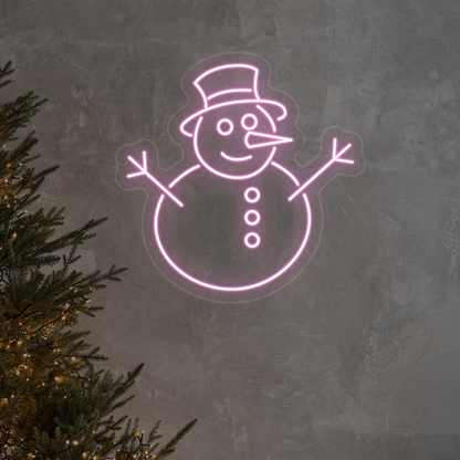 Snowman With Hat Neon Sign | CNUS023961