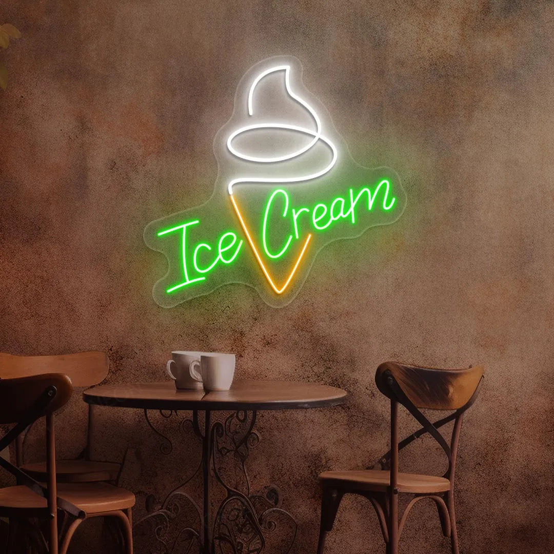 Ice Cream Neon Sign | Green