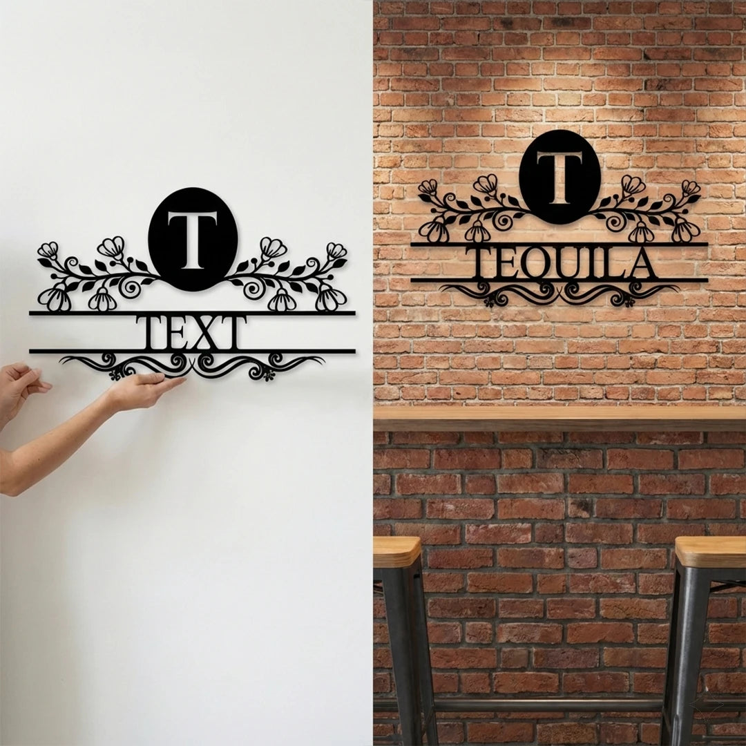 Personalized Metal Monogram Sign